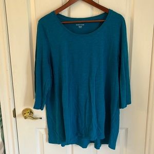 Eileen Fisher Tunic / T-Shirt - XL - Stunning Green / Teal